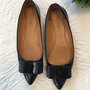 J. Crew Bowtie Leather Flats